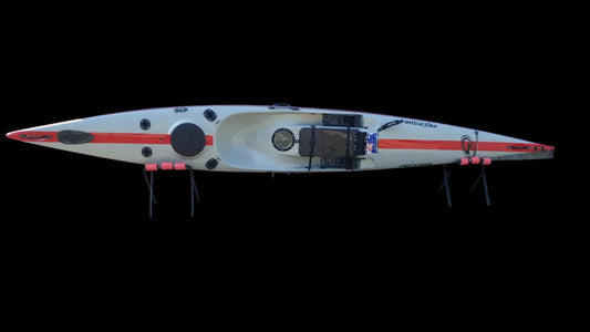 Profisha 475 grey with red single stripe – top view, factory photo